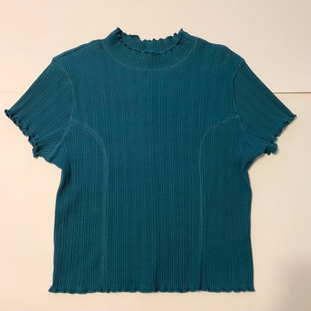 Wild Fable Mock Neck Ribbed Shirt